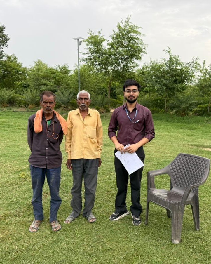 Arkraj Biswas during fieldwork